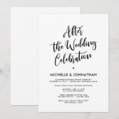 Faire-part de mariage élégant avec calligraphie po (Devant / Derrière)