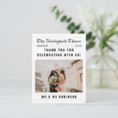 Faire-part de mariage élégant avec collage de phot (Debout devant)