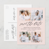 Faire-part de mariage élégant avec écriture manusc (Devant / Derrière)