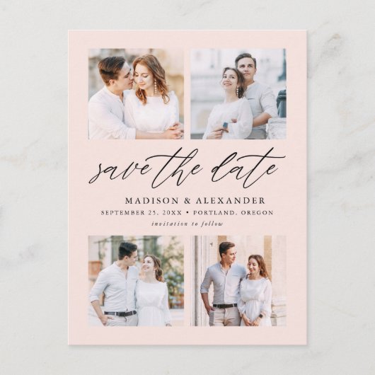 Faire-part de mariage élégant avec écriture manusc (Devant)