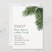 Faire-part de mariage élégant avec feuille de palm (Devant)