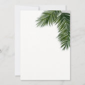 Faire-part de mariage élégant avec feuille de palm (Dos)