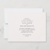 Faire-part de mariage élégant avec fleurs dessinée (Dos)