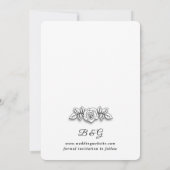 Faire-part de mariage élégant avec image de fenêtr (Dos)