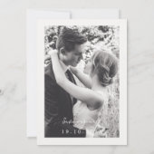 Faire-Part de Mariage Élégant avec Nœud Blanc et P (Dos)