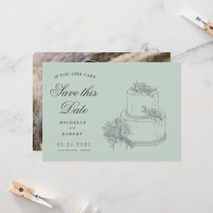 Faire-part de mariage élégant avec photo
