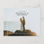 Faire-part de mariage élégant avec photo et détail (Devant)