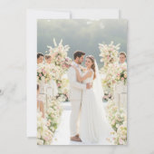 Faire-part de mariage élégant avec photo personnal (Dos)