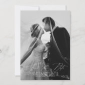 Faire-part de mariage élégant avec script moderne (Devant)
