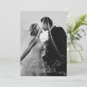 Faire-part de mariage élégant avec script moderne (Debout devant)