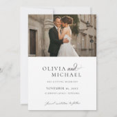 Faire-part de mariage élégant avec script moderne (Dos)