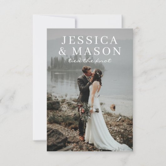 Faire-part de Mariage Élégant avec Superposition (Devant)