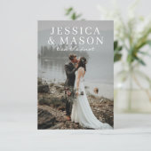 Faire-part de Mariage Élégant avec Superposition (Debout devant)