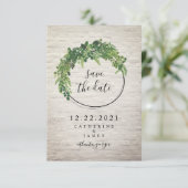 Faire-part de mariage élégant avec un design botan (Debout devant)