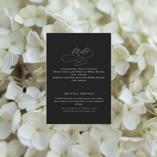 Faire-part de mariage élégant B/N dans les moindre