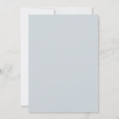 Faire-part de mariage élégant bleu vintage (Dos)