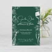 Faire-part de Mariage Élégant Carte de sauvegarde  (Debout devant)