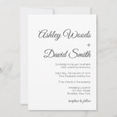 Faire-part de mariage élégant classique minimalist (Devant)