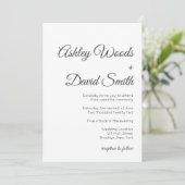 Faire-part de mariage élégant classique minimalist (Debout devant)