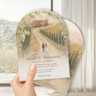 Faire-Part de Mariage Élégant d'Arche de Vignoble