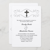 Faire-part de mariage élégant de catholique de (Devant / Derrière)