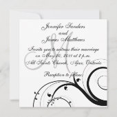 Faire-part de mariage élégant de monogramme de (Dos)