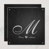 Faire-part de mariage élégant de monogramme de (Devant / Derrière)