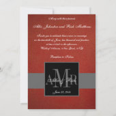 Faire-part de mariage élégant de photo de couples (Dos)