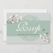 Faire-Part de Mariage Élégant de Style Chinoiserie (Devant)