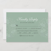 Faire-Part de Mariage Élégant de Style Chinoiserie (Dos)