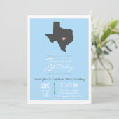 Faire-part de mariage élégant d'état du Texas de (Debout devant)