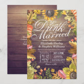 Faire-part de mariage Elegant EAT Drink & Be Marri (Devant / Derrière)