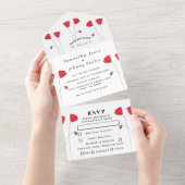 Faire-part de mariage élégant écriture aquarelle C (Déchirure)