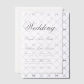 Faire-part de mariage élégant écriture calligraphi (Décalage (Invitation))