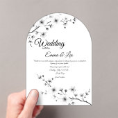 Faire-part de mariage élégant en forme d'arche ave (In situ (ordinateur de poche))