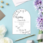 Faire-part de mariage élégant en forme d'arche ave (Insitu (Mariage))