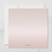 Faire-part de mariage élégant en marbre rose gold (Dos)