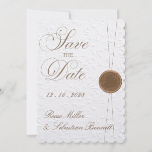 Faire-part de mariage élégant en relief pour annon