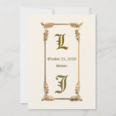 Faire-part de mariage élégant et chic (Dos)