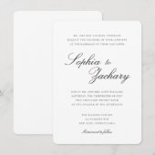 Faire-part de mariage élégant et intemporel (Devant / Derrière)