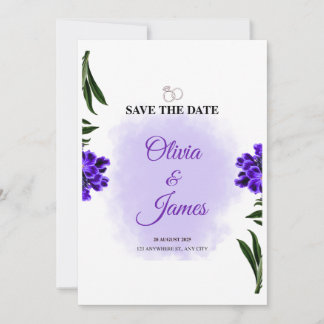Faire-part de mariage élégant et minimaliste