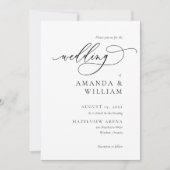 Faire-part de mariage élégant et moderne (Devant)