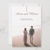 Faire-part de mariage élégant et moderne avec phot (Devant)