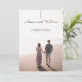 Faire-part de mariage élégant et moderne avec phot (Debout devant)