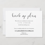 Faire-part de mariage élégant et moderne pour une (Dos)