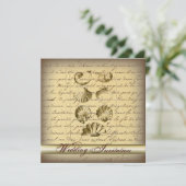 Faire-part de mariage élégant et romantique sur la (Debout devant)