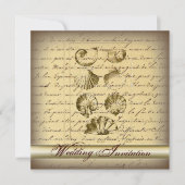 Faire-part de mariage élégant et romantique sur la (Devant)