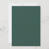 Faire-part de mariage élégant et rustique vert éme (Dos)