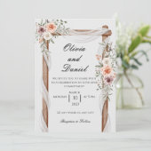 Faire-part de mariage, élégant et simple (Debout devant)
