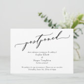 Faire-part de mariage élégant et simple de report (Debout devant)